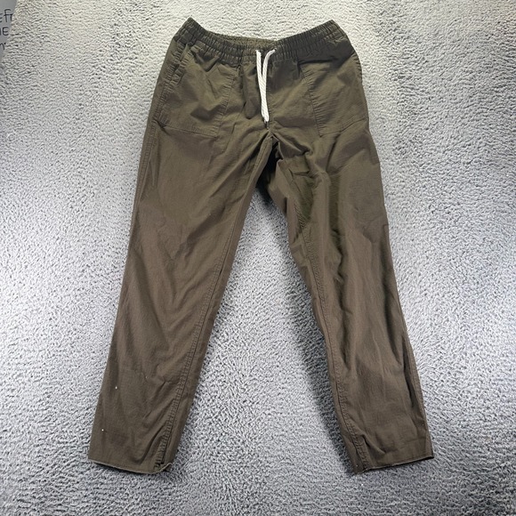 Vuori The Rise Shine Pant Mens M Brown Ripstop Cotton Straight Utility Workwear
